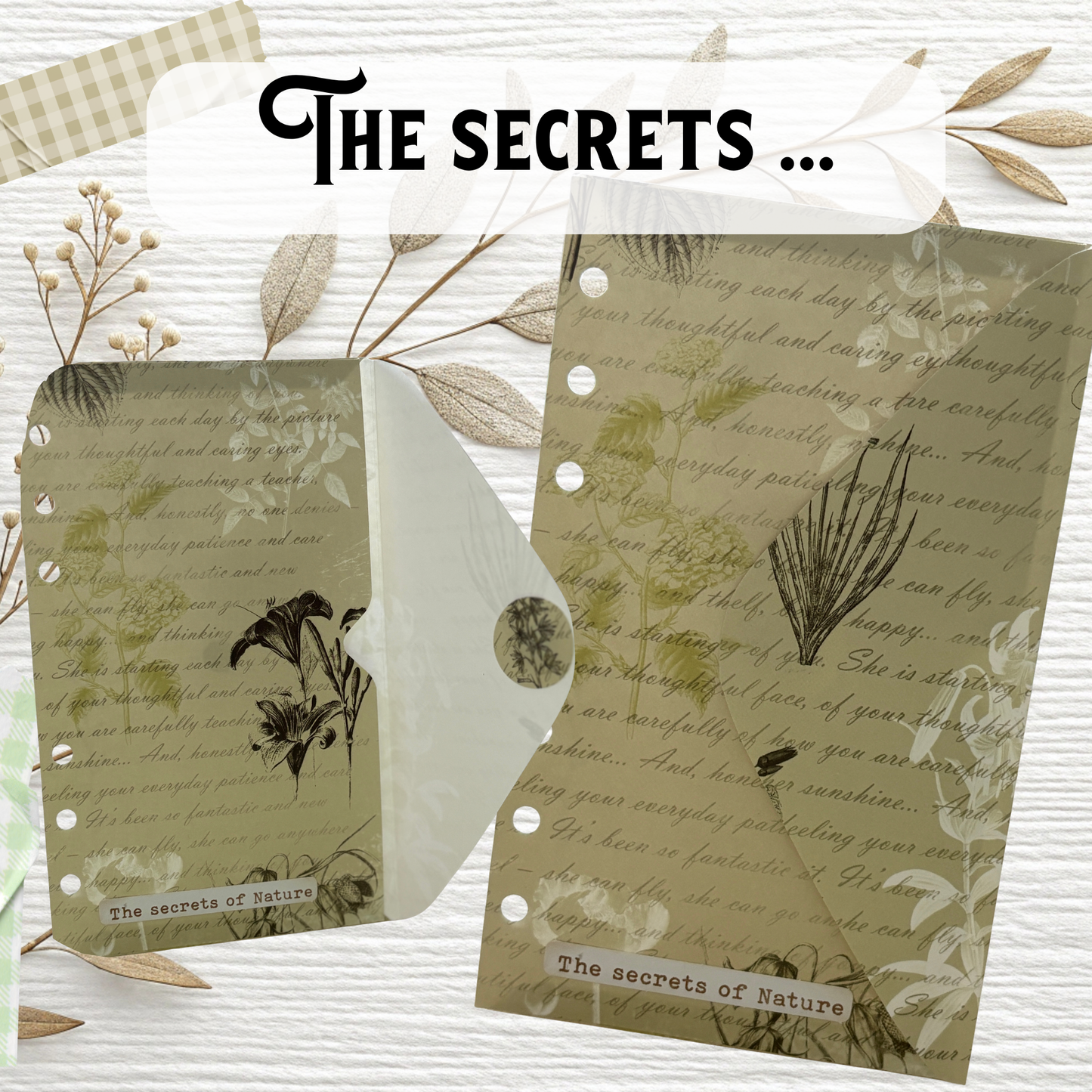 A6 Challenge-Brieftasche "The secrets of Nature" –Unikat-