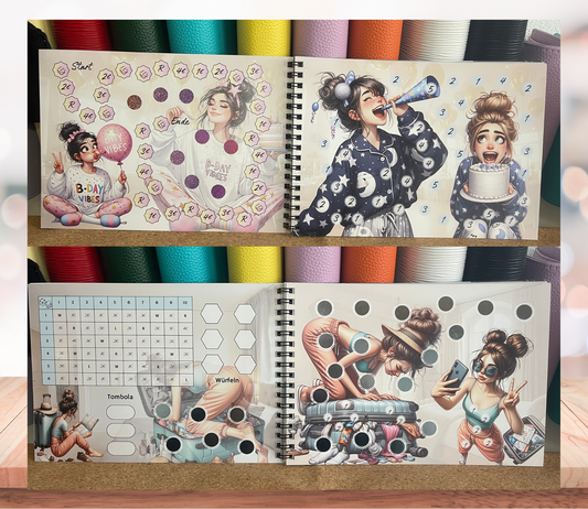 Sparbuch „All in one“ + Deckblatt, A5, Spiralbindung