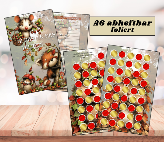 Sparset "herbstliches Treiben", A6 & A7, Papier 350g Matt foliert