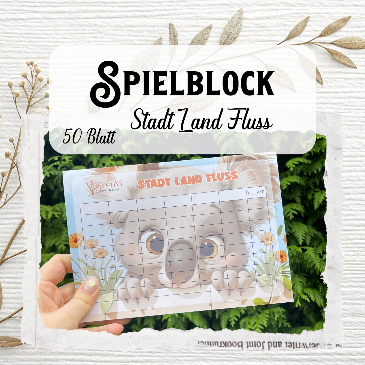 Spielblock „Stadt Land Fluss“ A5
