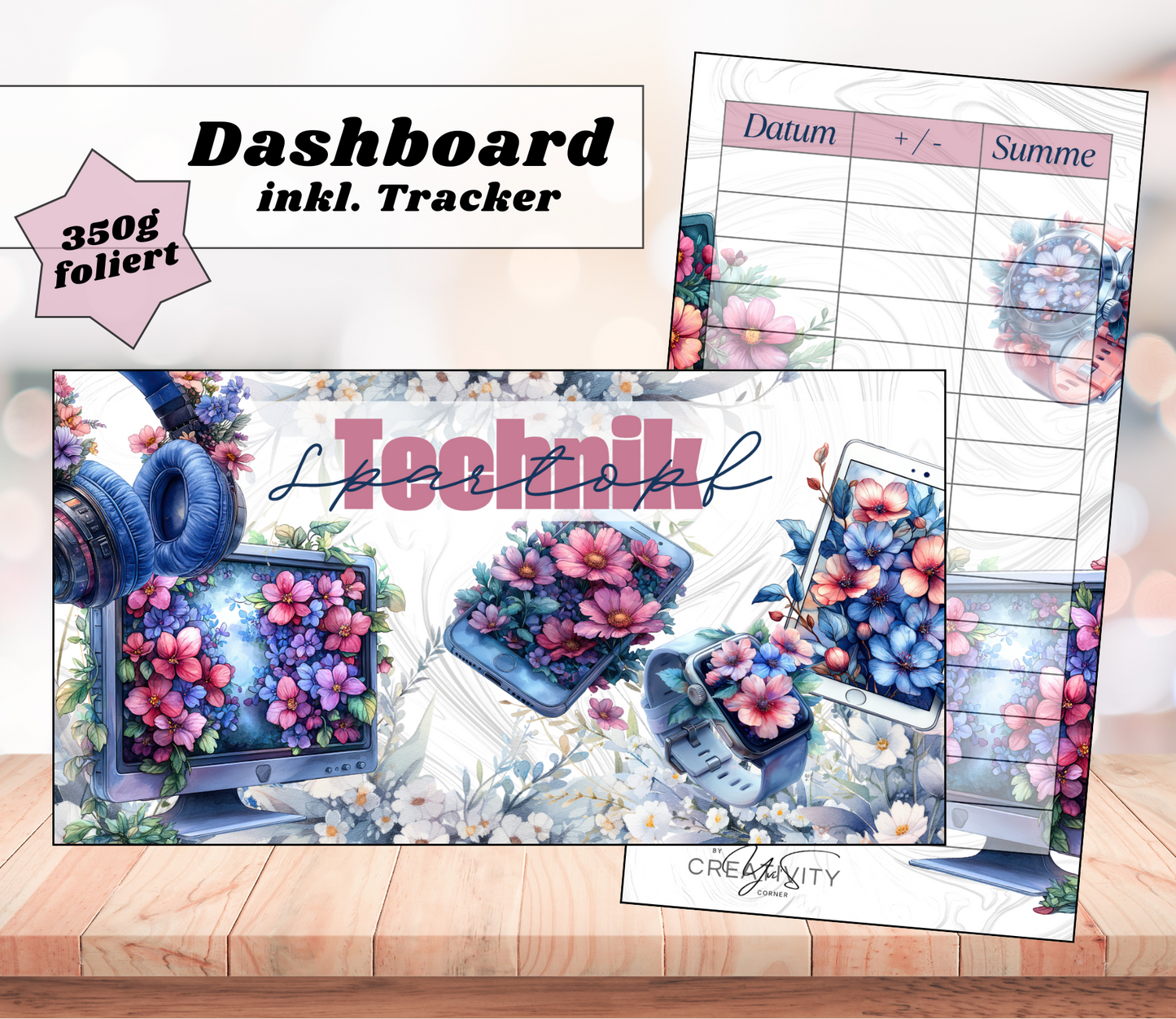 Dashboards - mehrere Auswahlmöglichkeiten, foliert, A6, Papier 400g