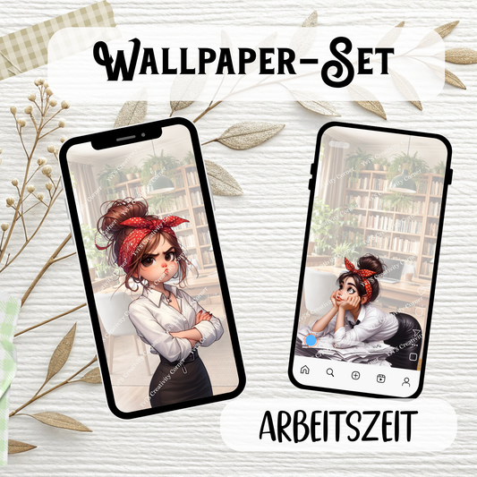 Wallpaper Bundle "Arbeitszeit" (Serie "Was muss, das muss..)