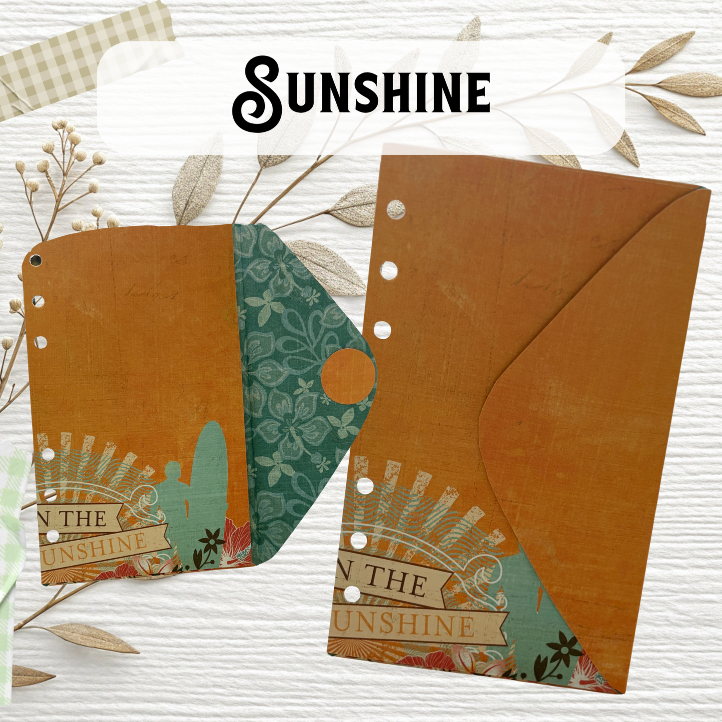 A6 Challenge-Brieftasche "Sunshine" –Unikat-