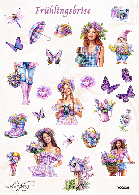 Stickerbögen „Blumig“