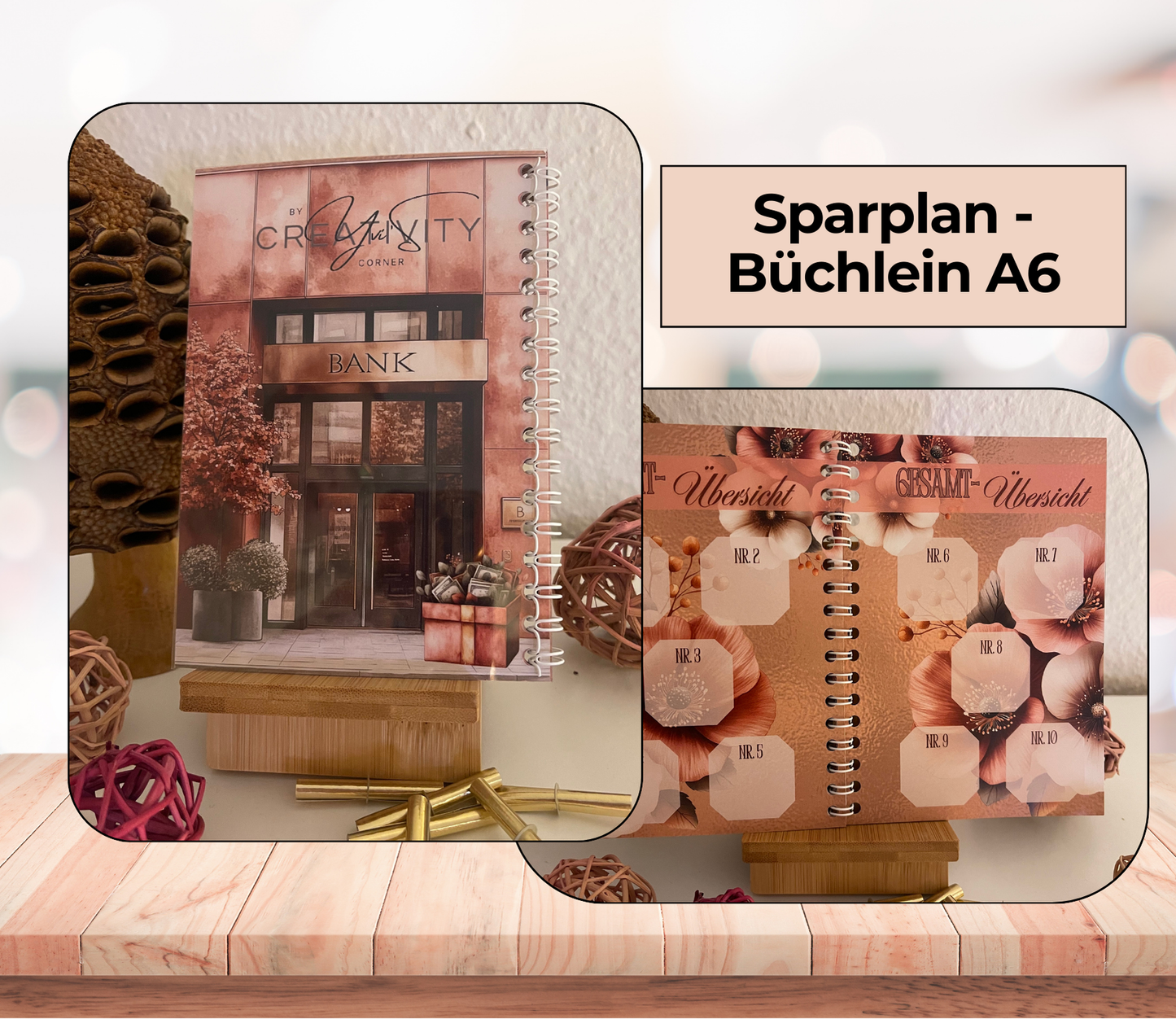 Sparplan „Notgroschen“, A6, Spiralbindung