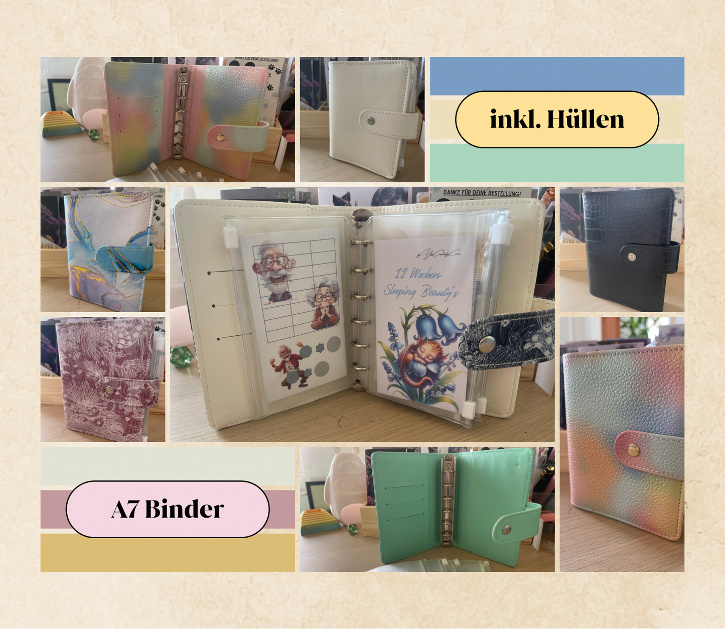 A7 Binder inkl. Zipphüllen