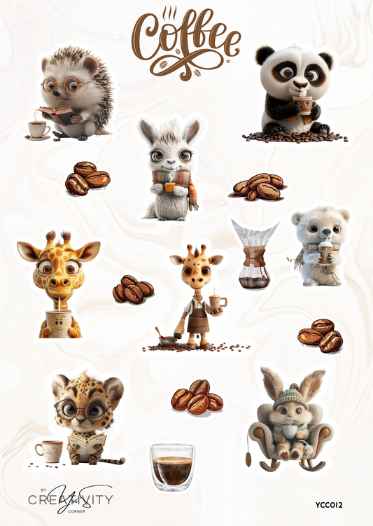 Stickerbögen „Kaffee“