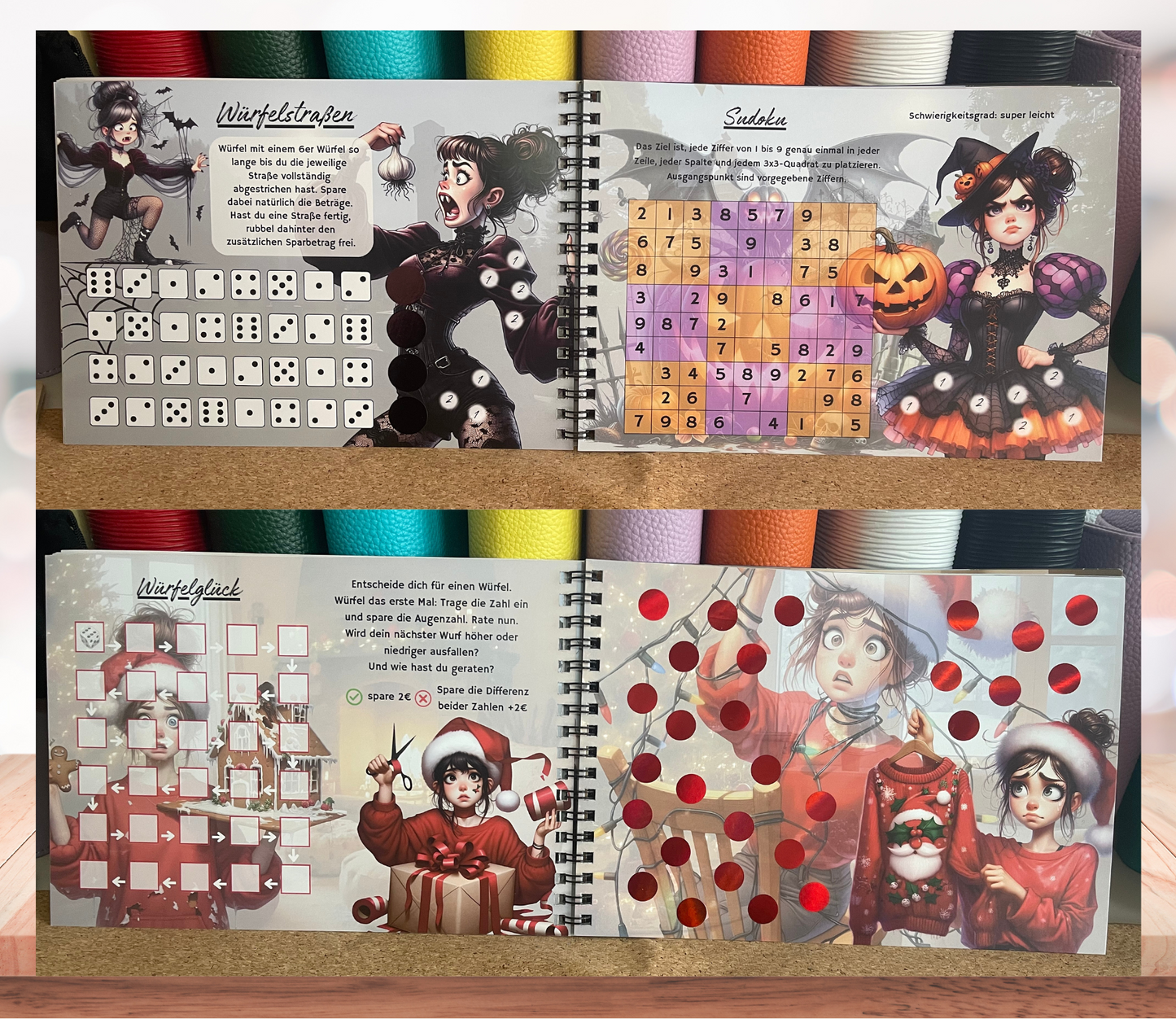 Sparbuch „All in one“ + Deckblatt, A5, Spiralbindung