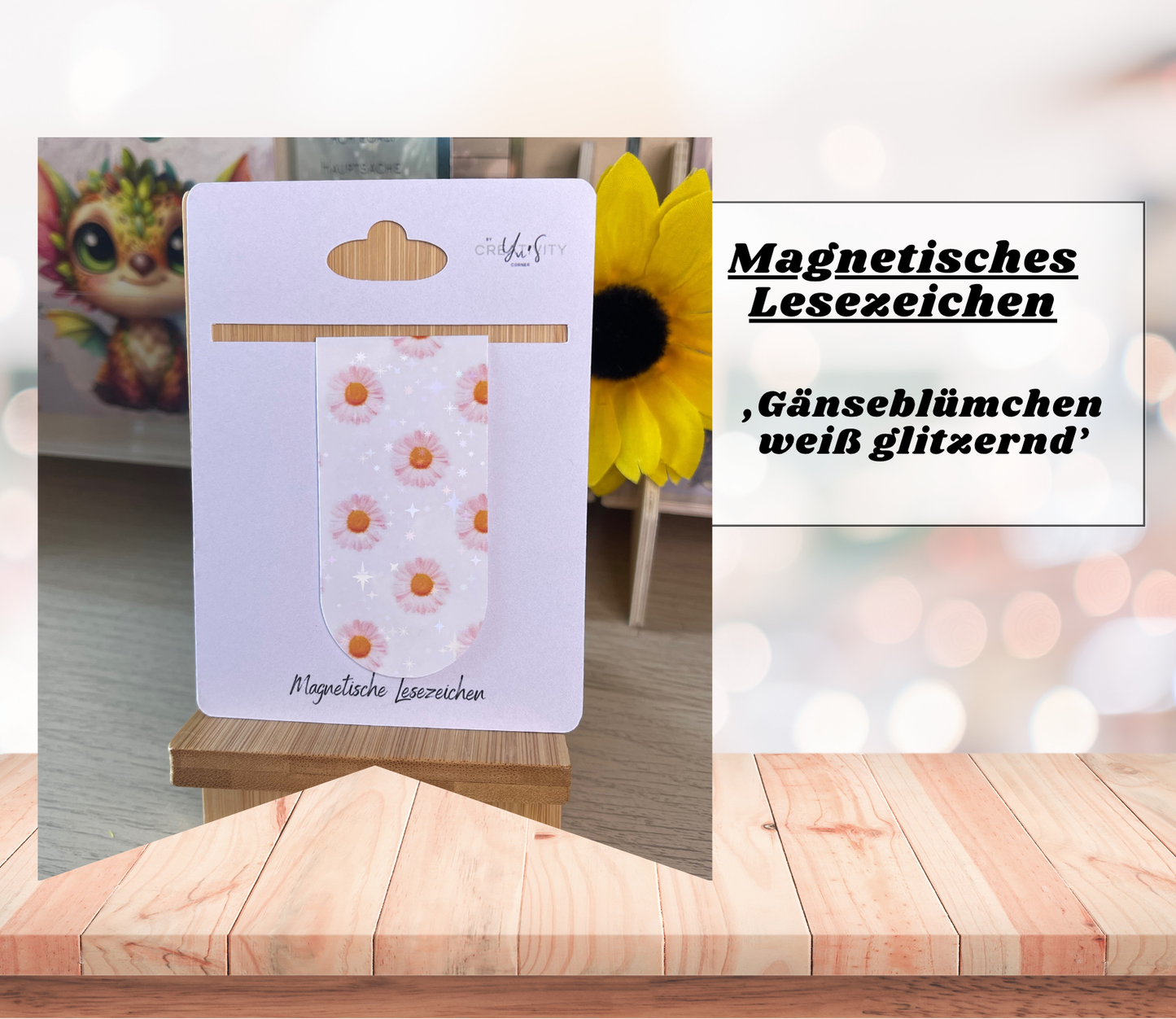 Magnetisches Lesezeichen mit Motiv - Handgefertigt, Spruch & Design - Perfekt für Bücherwürmer