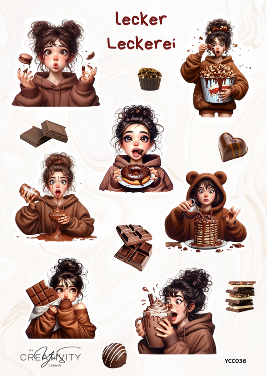 Stickerbögen „Schoki“