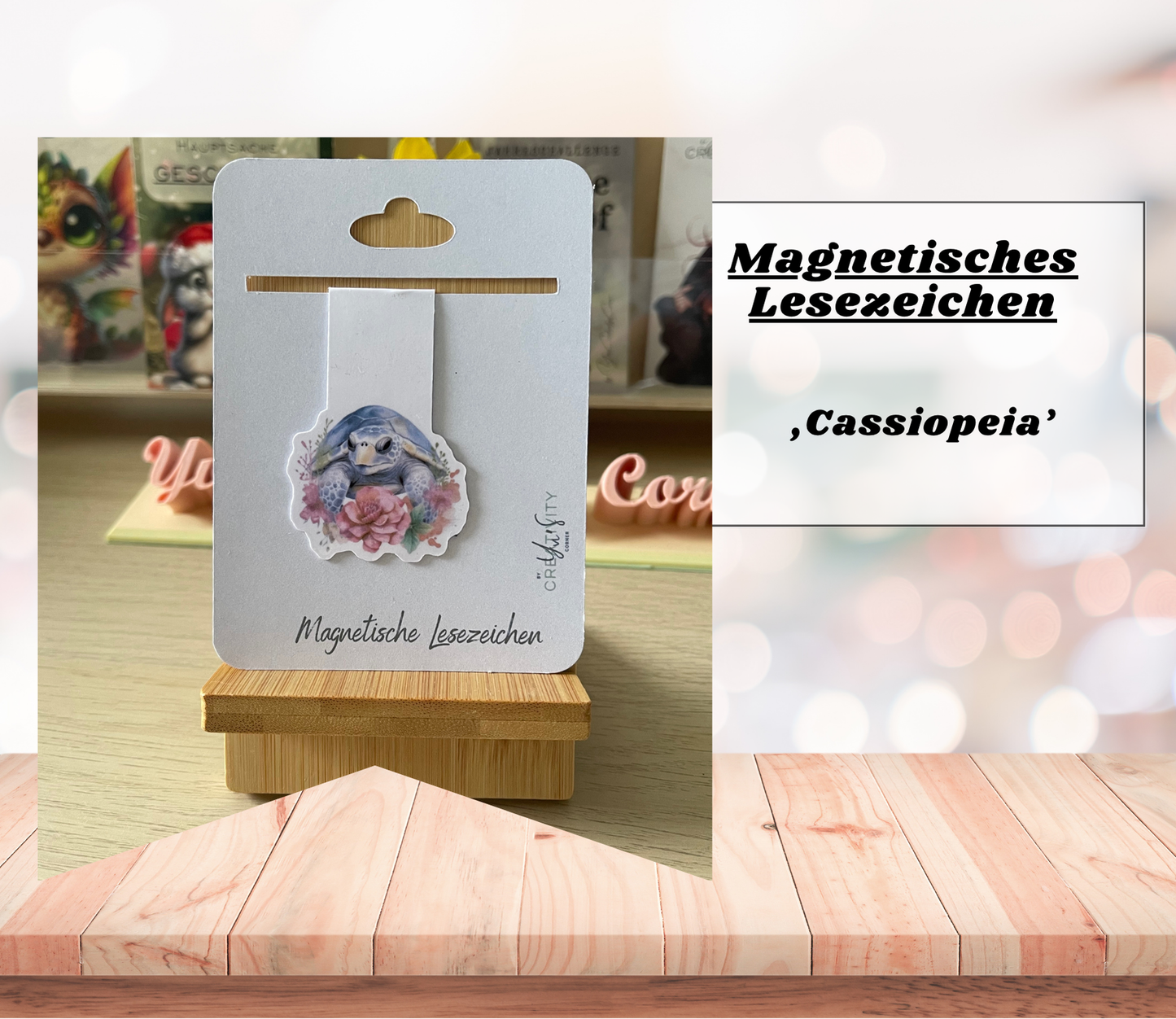 Magnetisches Lesezeichen mit Motiv - Handgefertigt, Spruch & Design - Perfekt für Bücherwürmer