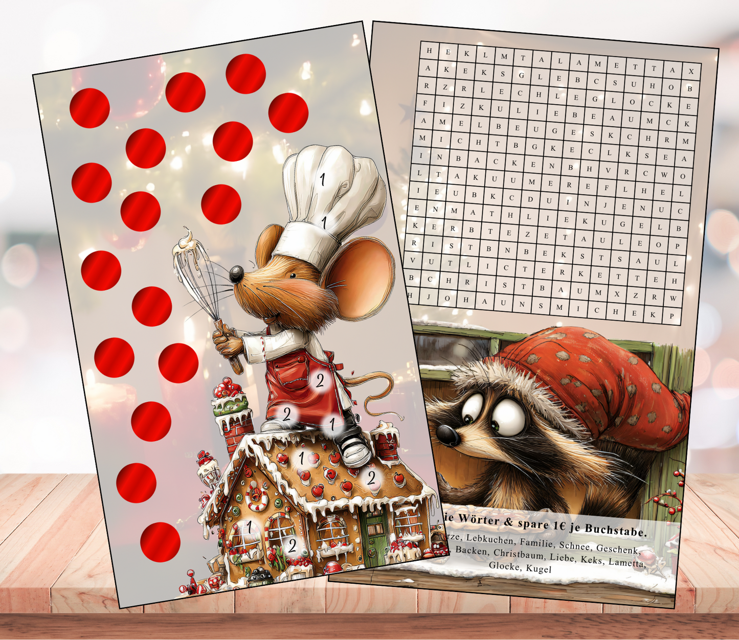 Sparset "weihnachtliches Treiben", A6, Papier 350g Matt foliert