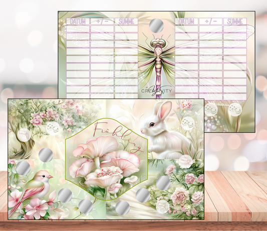 Jahreszeitenchallenge "lovley Year", gelocht und matt foliert für A6, Papier 350g