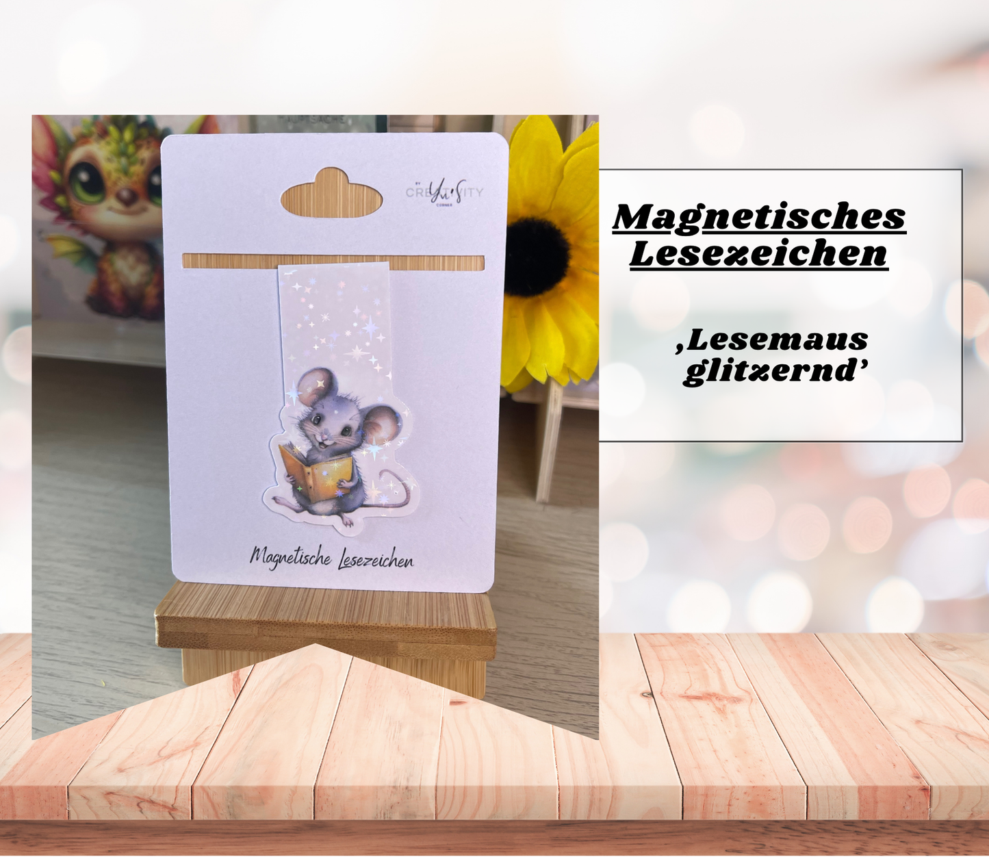 Magnetisches Lesezeichen mit Motiv - Handgefertigt, Spruch & Design - Perfekt für Bücherwürmer