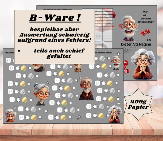 Sparchallenge "Dieter VS Regina 3.0" Triple-Klappkarte, A6
