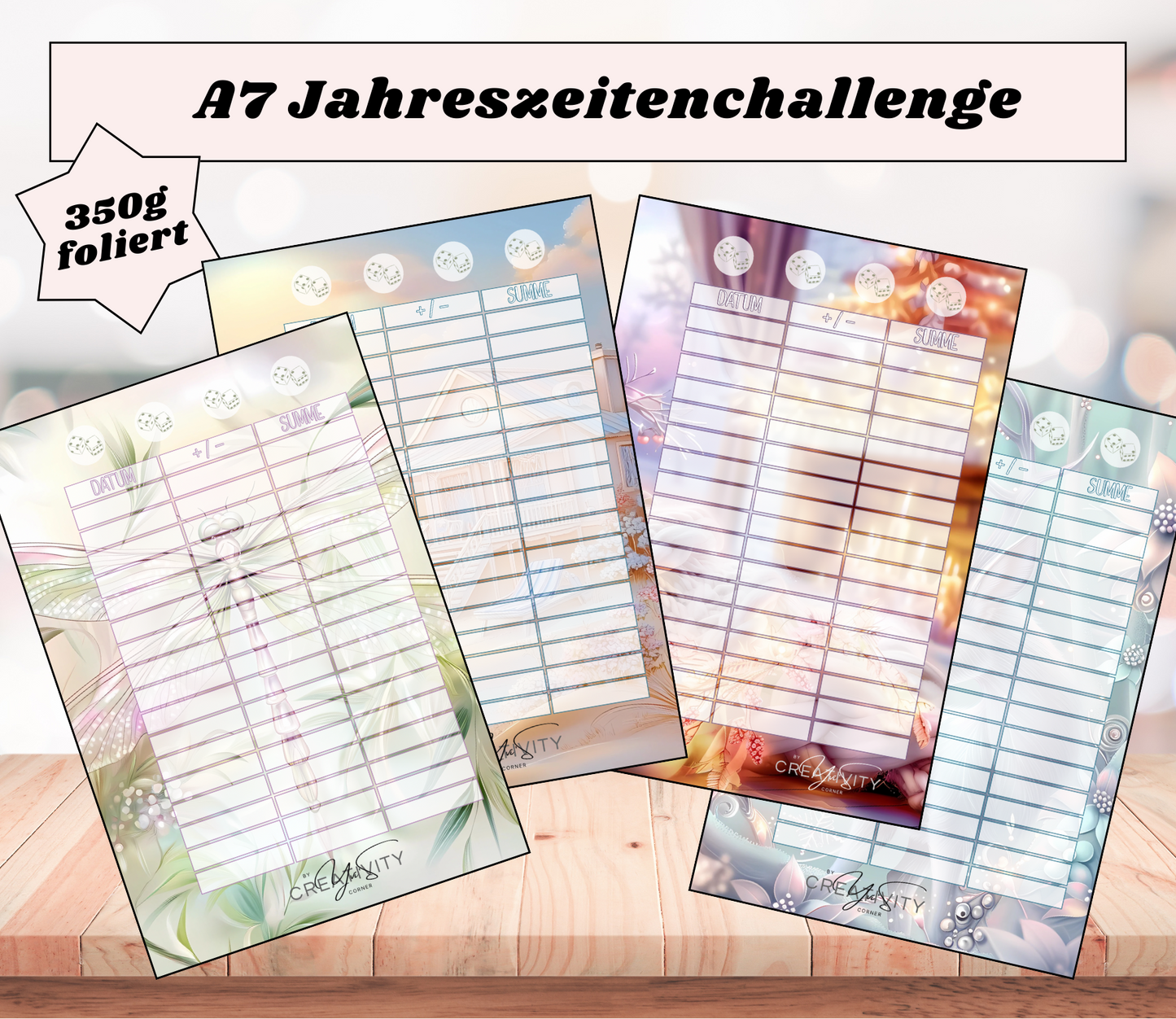 A7 Jahreszeitenchallenge „lovely Year", foliert, abheftbar