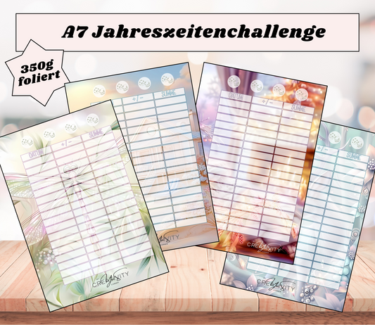 A7 Jahreszeitenchallenge „lovely Year", foliert, abheftbar