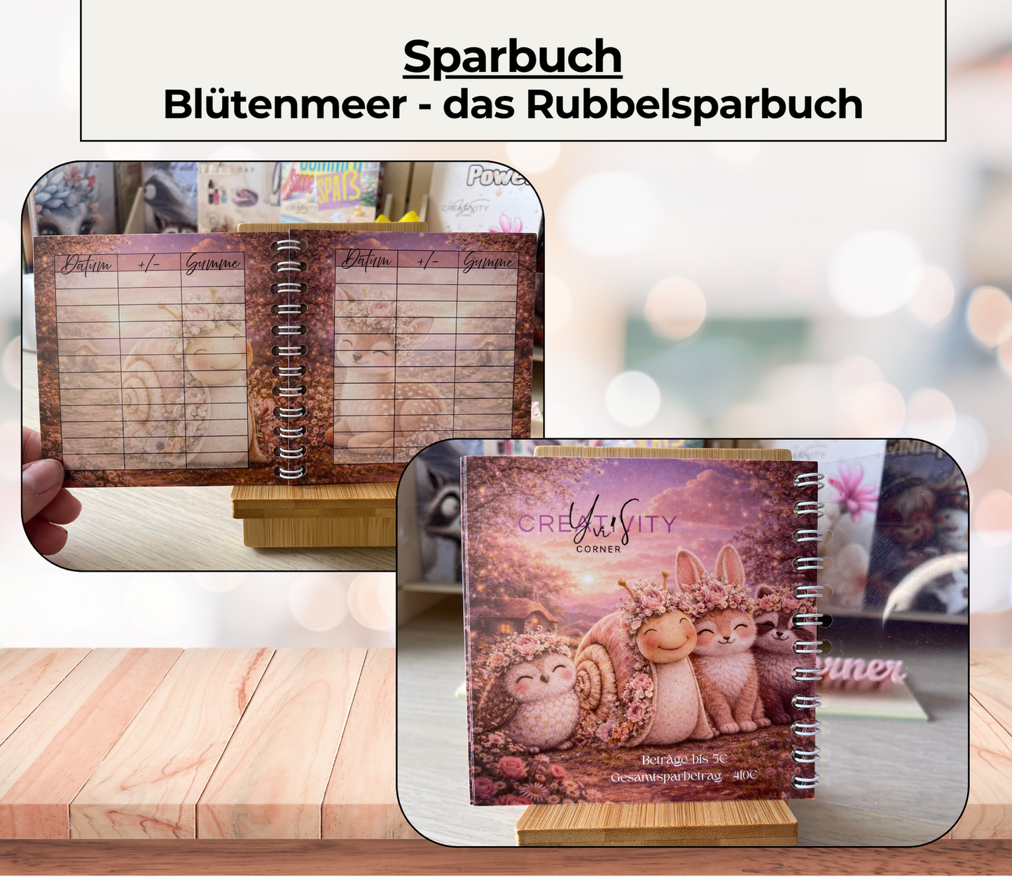 Sparplan „Blütenmeer“, A6, Spiralbindung