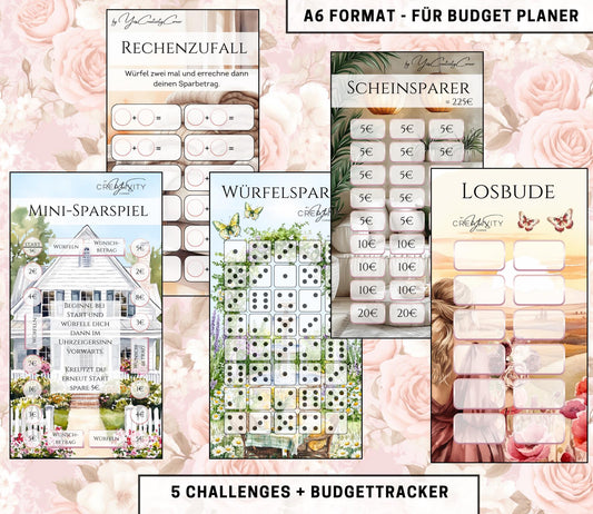 Sparchallenge Set “Home”, A6 selbst Ausdrucken💡KEIN physischer Artikel💡