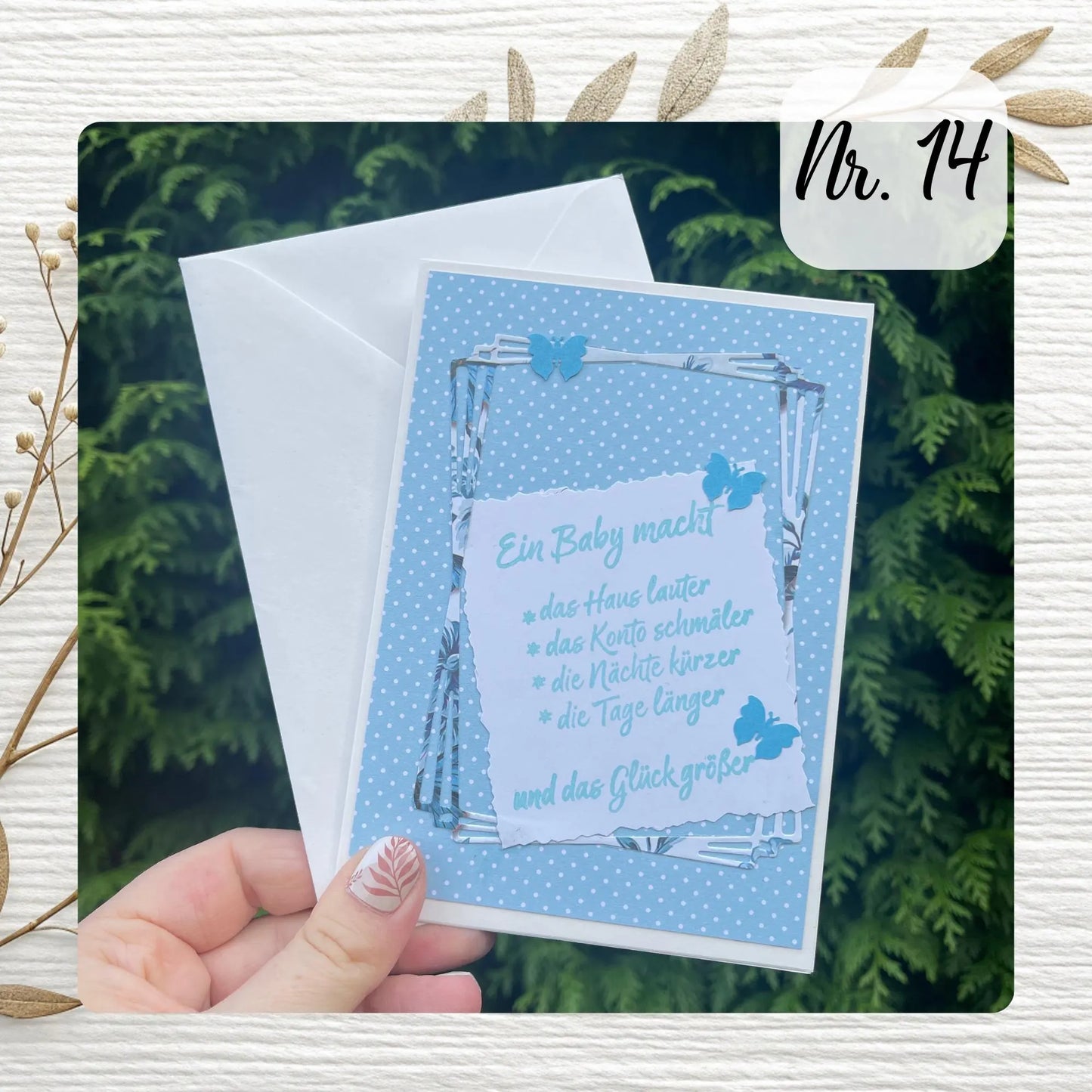 Handgemachte Grußkarten - Hochzeit / Baby / Familie
