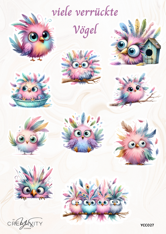 Stickerbogen „süße Tiere“