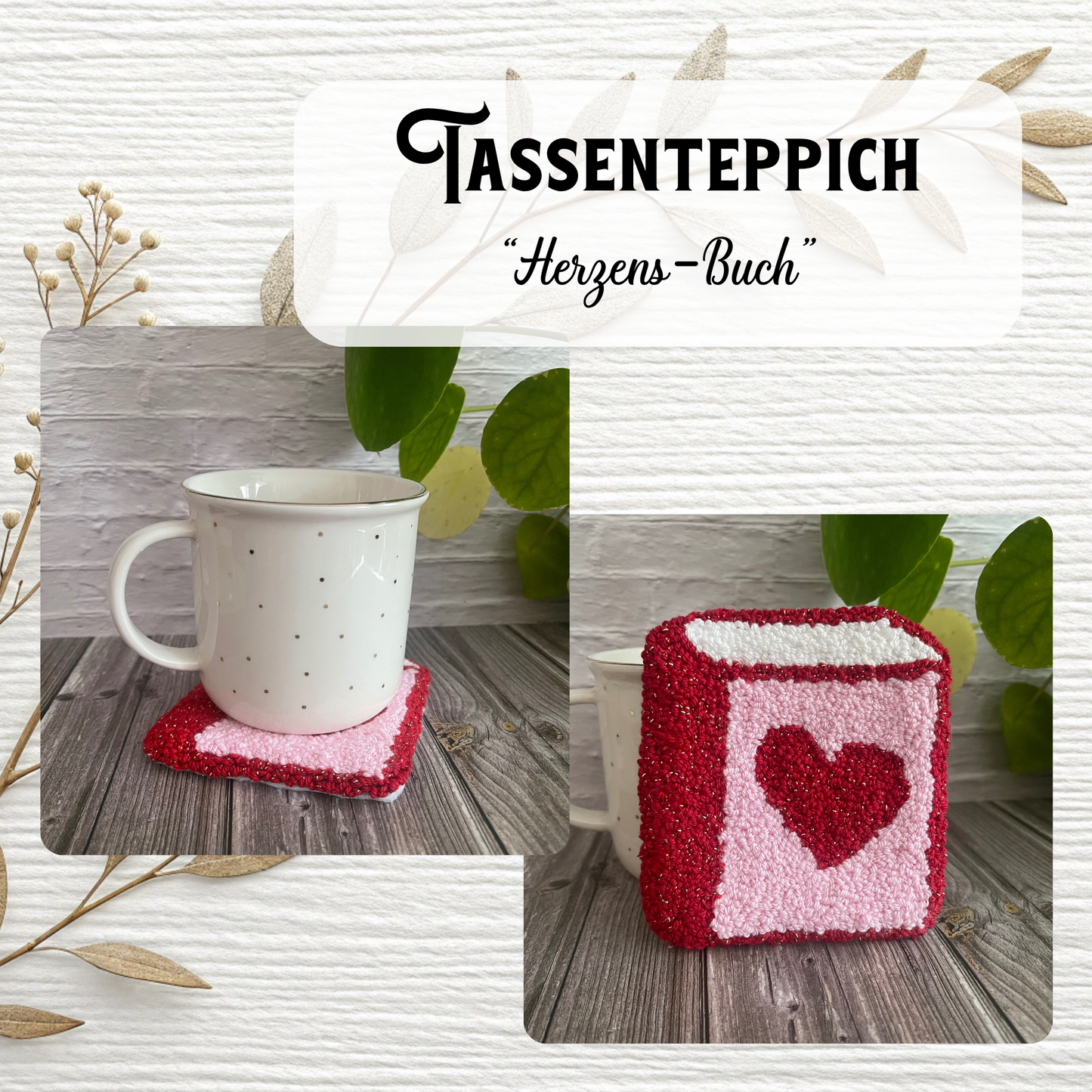 Farbenfrohe Tassenteppiche in verschiedenen Designs