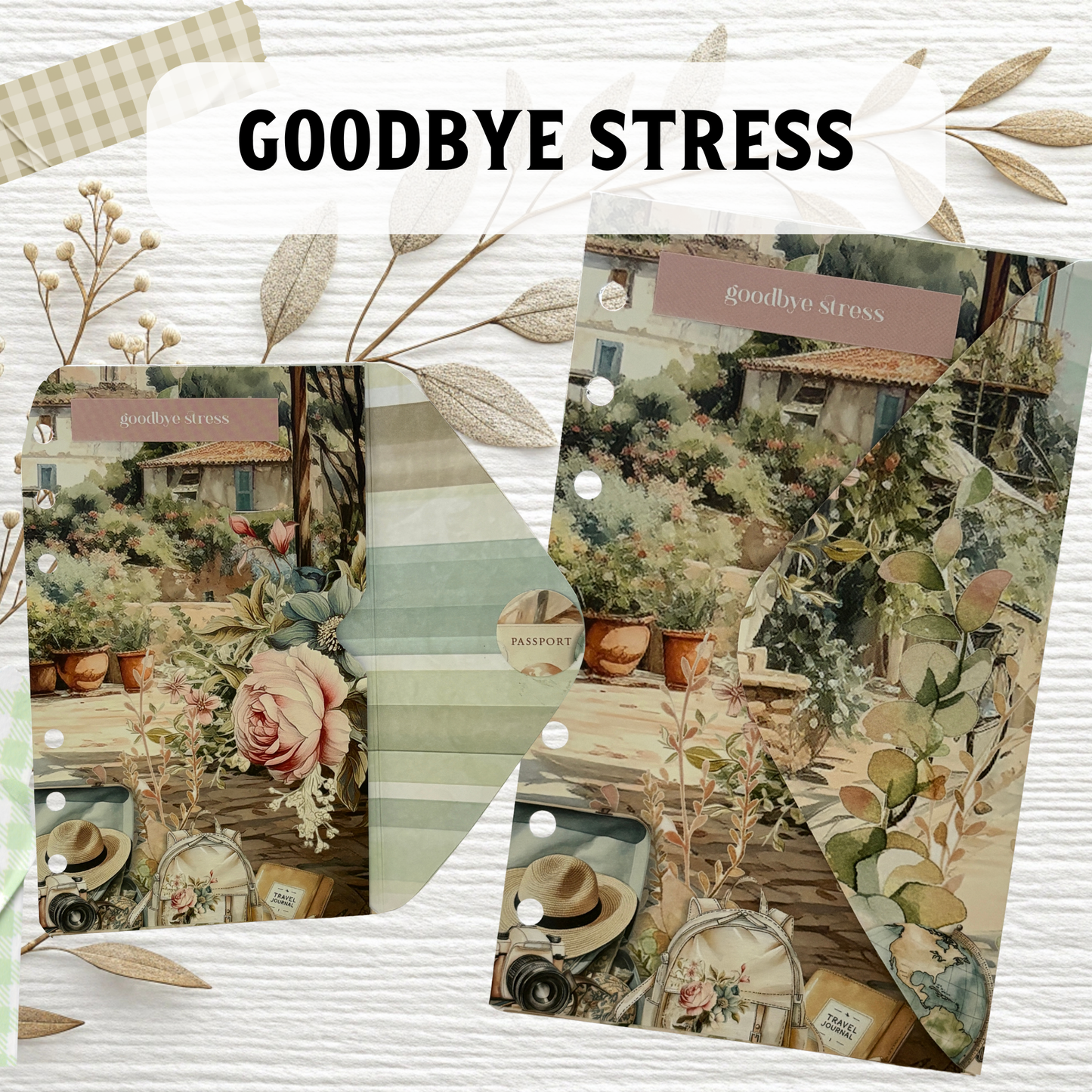 A6 Challenge-Brieftasche "goodbye stress" –Unikat-