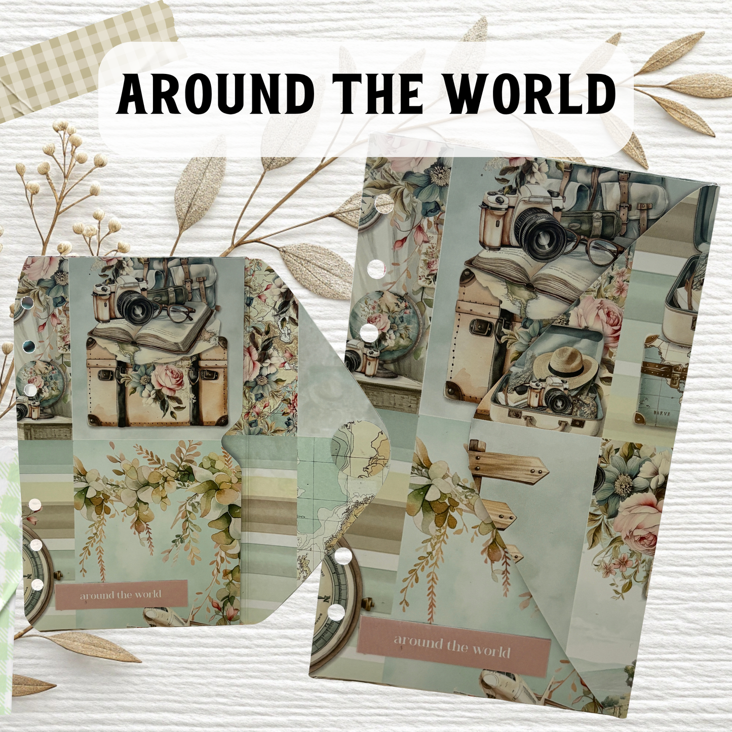 A6 Challenge-Brieftasche "around the world" –Unikat-