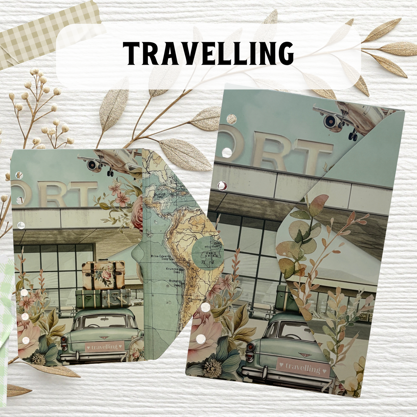 A6 Challenge-Brieftasche "travelling" –Unikat-