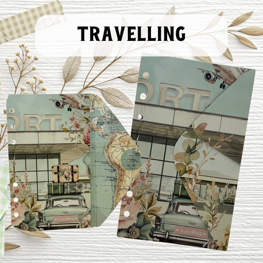 A6 Challenge-Brieftasche "travelling" –Unikat-
