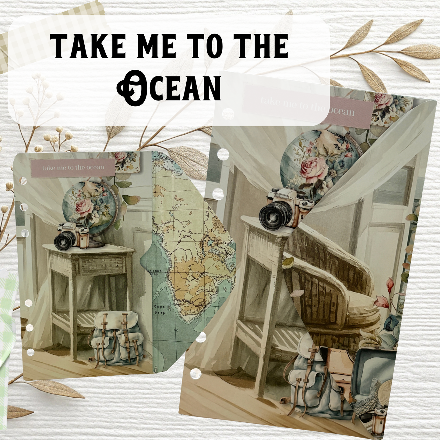 A6 Challenge-Brieftasche "take me to the ocean" –Unikat-