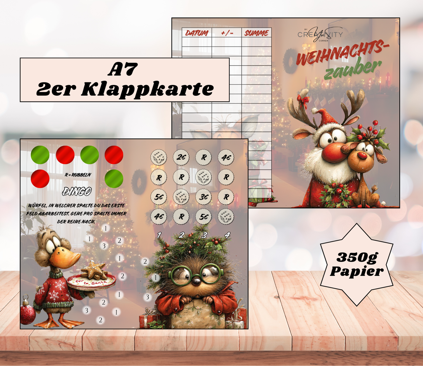 A7 2er-Klappkarte „Weihnachtszauber", foliert