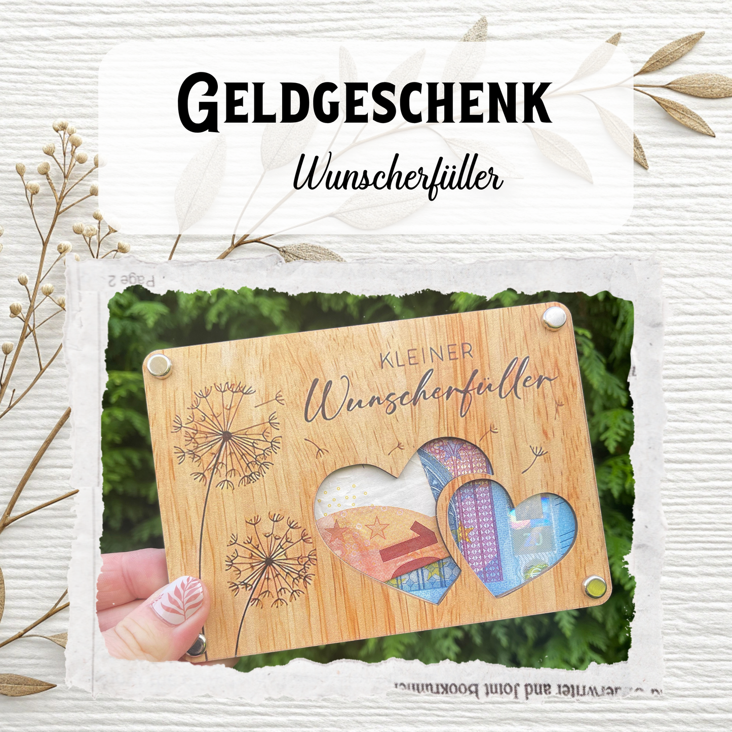 🪵 Exklusive Geldgeschenke in Holzoptik