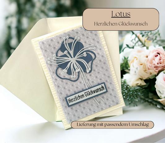 Glückwunschkarte Herzlichen Glückwunsch "Lotus"