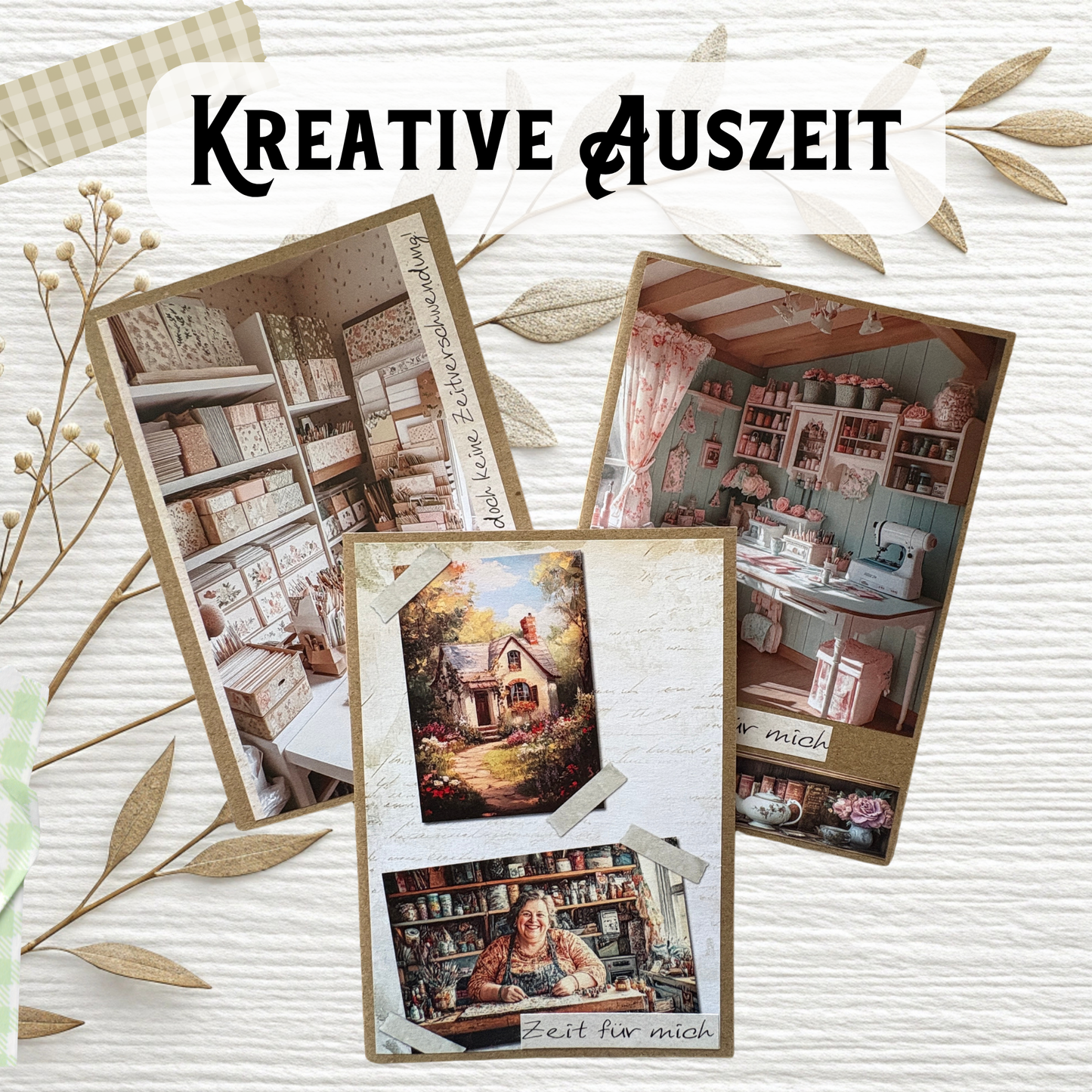 3er-Set Notizbücher „Kreative Auszeit“ – Dein Platz für Ideen & Träume