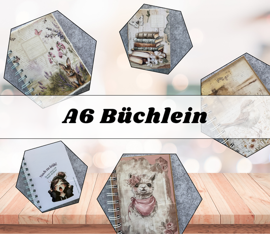 A6 Büchlein „Kleine Herzensmomente" – handgefertigtes Notizbuch, 5 Designs zur Auswahl