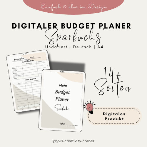 Budget Planer, undatiert, deutsch, DIN A4 zum selbst Ausdrucken