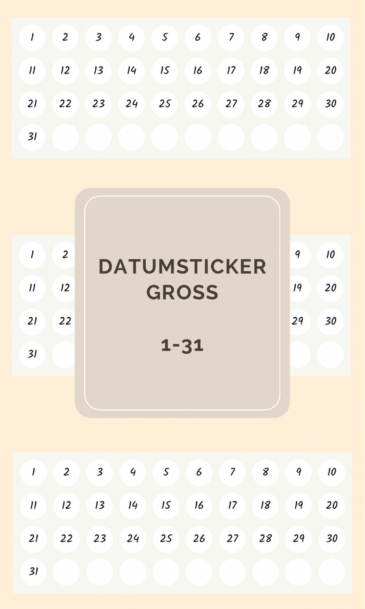 Datumssticker 1-31 groß (DZ01)