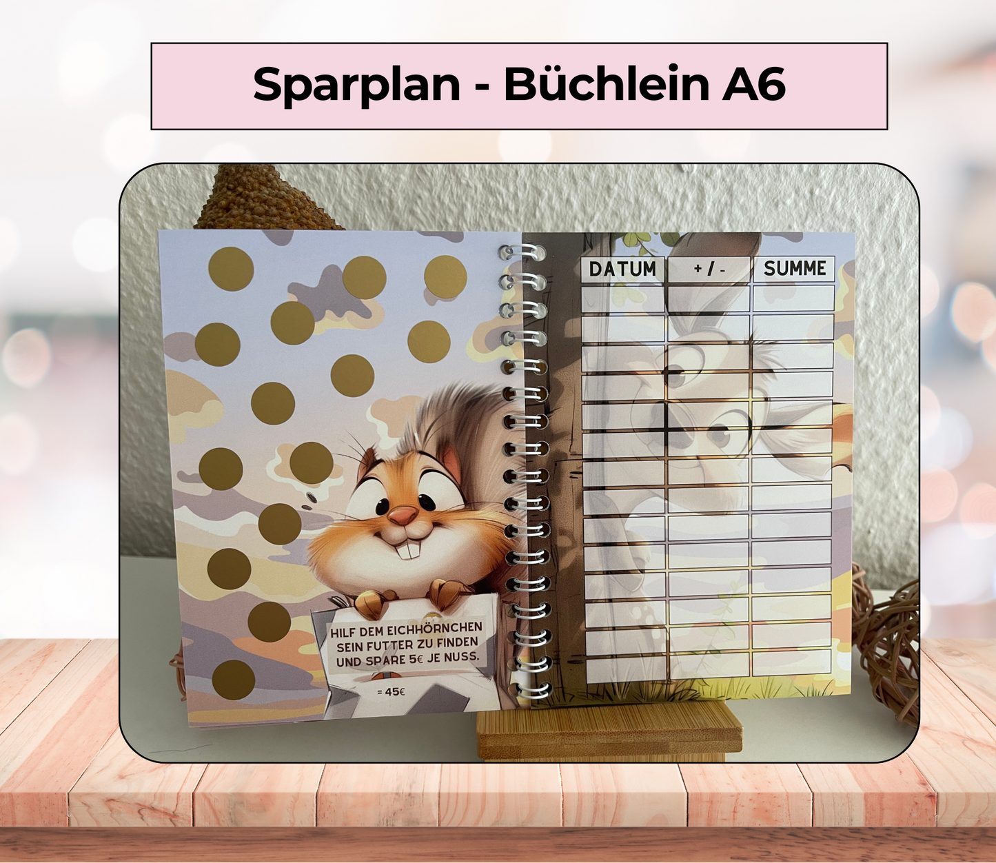Sparplan „Mini“, A6, Spiralbindung