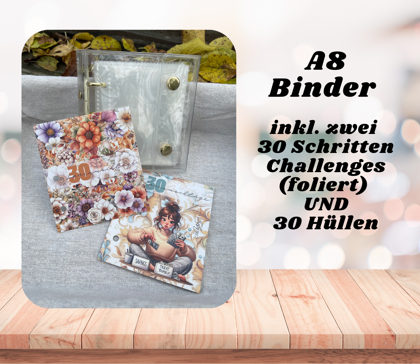 A8 Binder inkl. zwei 30-Umschläge Challenges (foliert) und 30 Hüllen