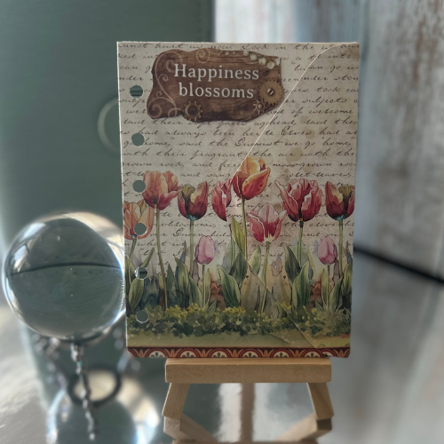 A7 Challenge-Brieftasche "Happiness blossom" – Stilvoll sparen mit Unikaten