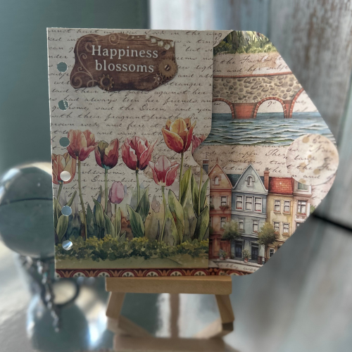A7 Challenge-Brieftasche "Happiness blossom" – Stilvoll sparen mit Unikaten