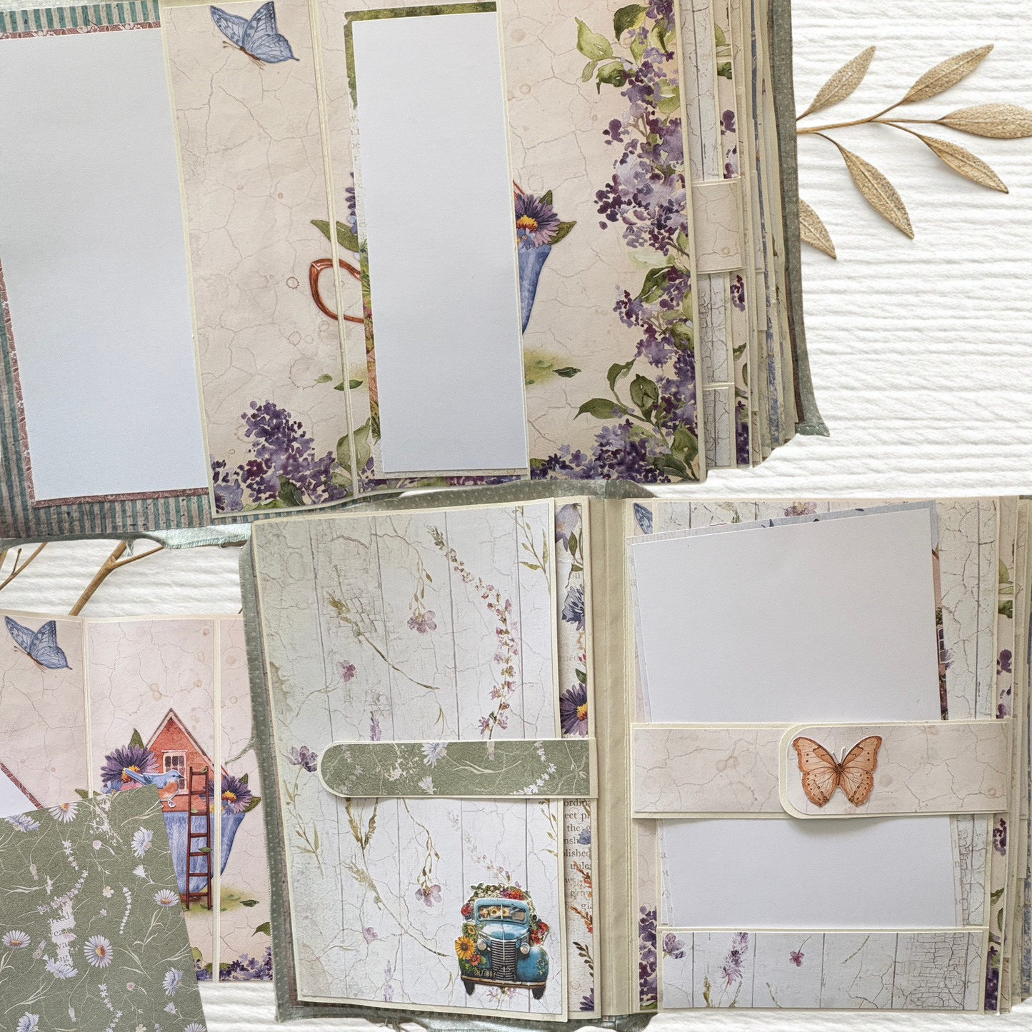 DIY Scrapbook-Album „Landhaus-Poesie“ – Edles Unikat-