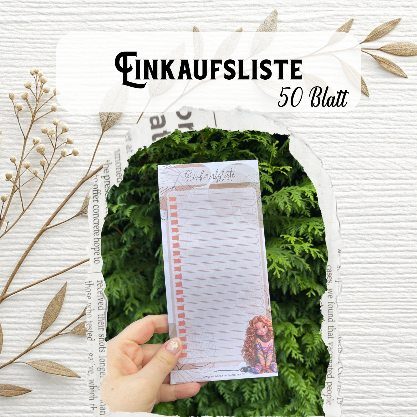 Einkaufsliste Block „Shopdesign“ DIN lang