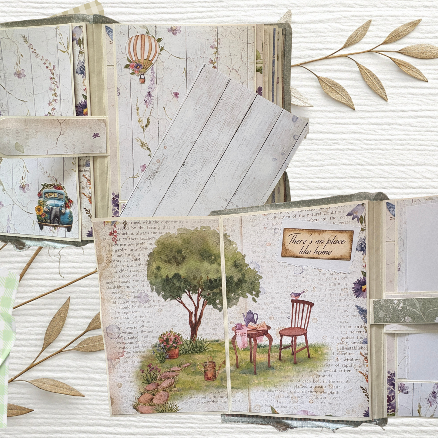 DIY Scrapbook-Album „Landhaus-Poesie“ – Edles Unikat-