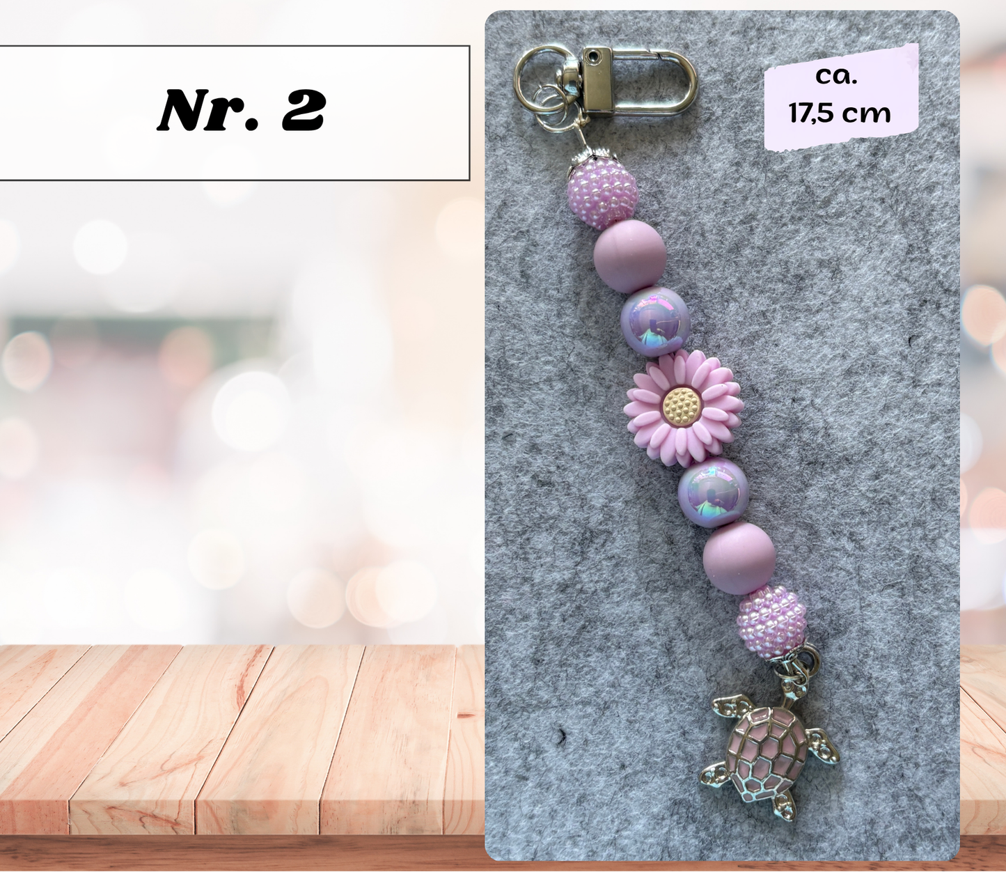Schlüsselanhänger mit Perlen & Charms – handgefertigt, 10 Designs