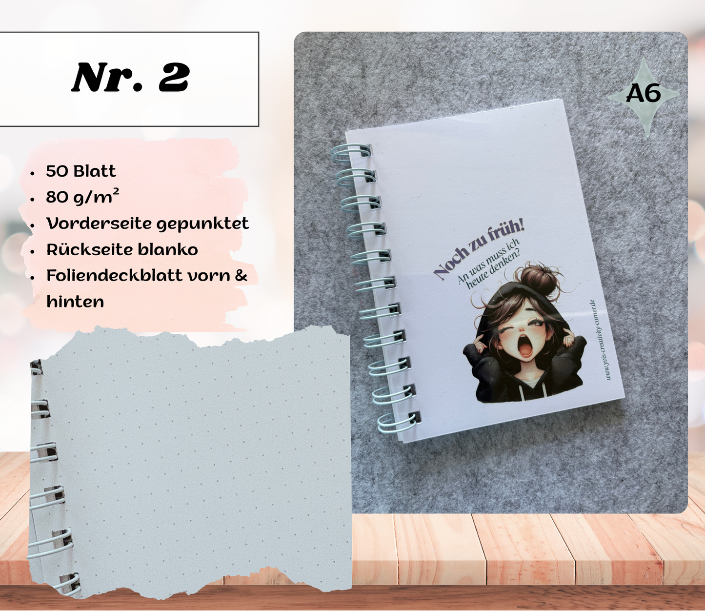 A6 Büchlein „Kleine Herzensmomente" – handgefertigtes Notizbuch, 5 Designs zur Auswahl