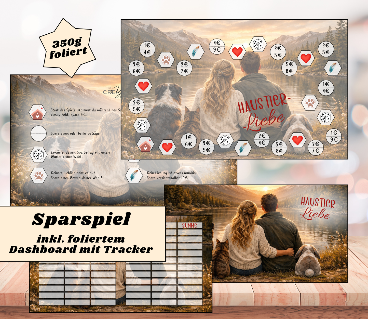 Sparspiel "Haustierliebe 2.0" inkl. Zubehör, A6 foliert