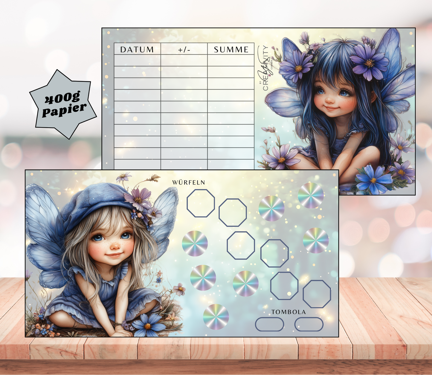 Sparchallenge „Little Fairy", A6, Papier 400g