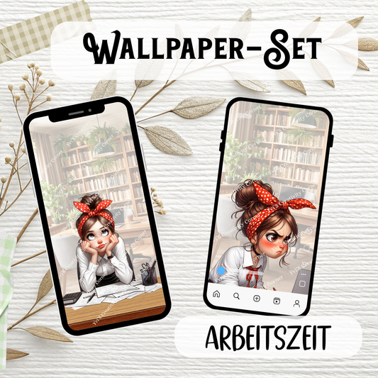 Wallpaper Bundle "Arbeitszeit" (Serie "Was muss, das muss..)